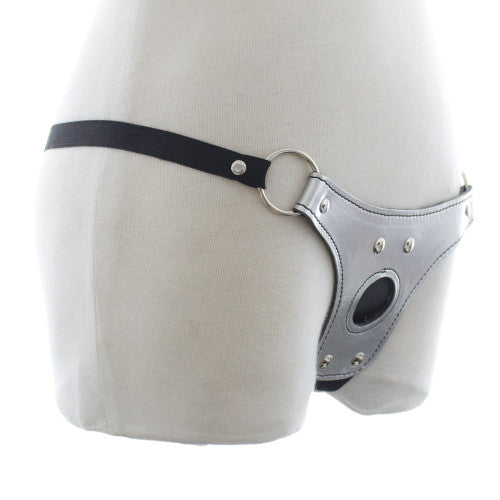 Female silver strap-on sex toy with elastic belt O/S Δευτερεύουσα εικόνα προϊόντος