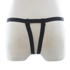 Female silver strap-on sex toy with elastic belt O/S - image 3