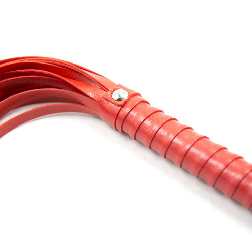 Naughty toys Red punishment flogger whip 65 cm - image 5