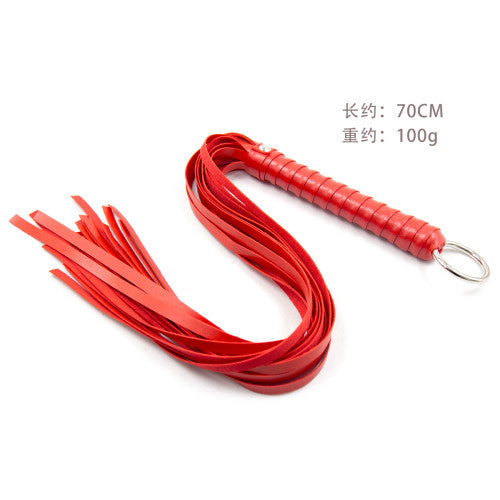 Naughty toys Red punishment flogger whip 65 cm - image 8