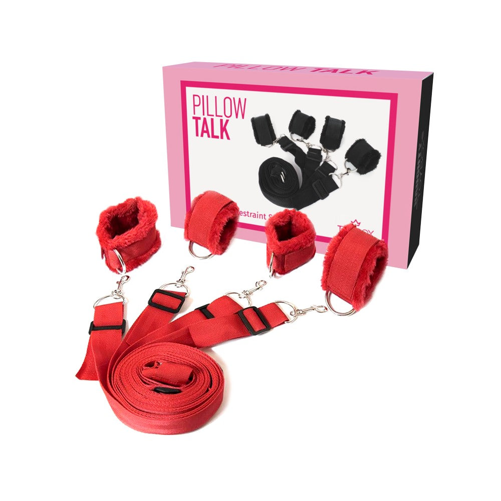 TOYBOX PILLOW TALK Under-Bed Restraint set Red