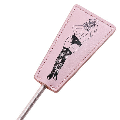 Two-in-one Feather tickler and spanking Crop Pink - image 3