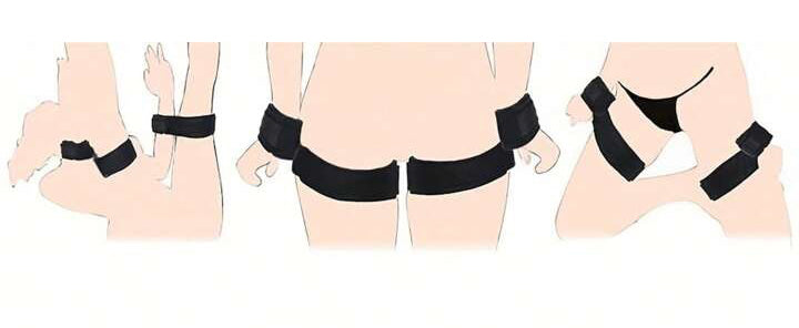 NAUGHTY TOYS Thigh and Wrist cuffs set - image 2