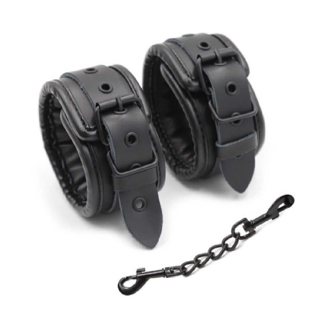 Naughty Toys Real Geniune Leather Bondage black set 6PCS - image 2
