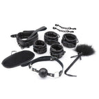 Naughty Toys Real Geniune Leather Bondage black set 6PCS