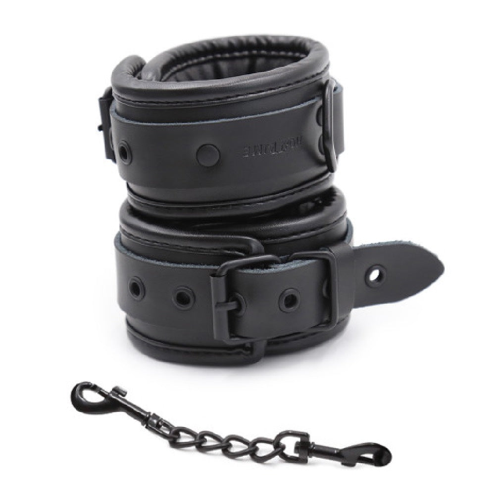 Naughty Toys Real Geniune Leather Bondage black set 6PCS - image 5