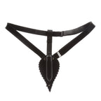 Leaf silicone string with straps and vibrator
