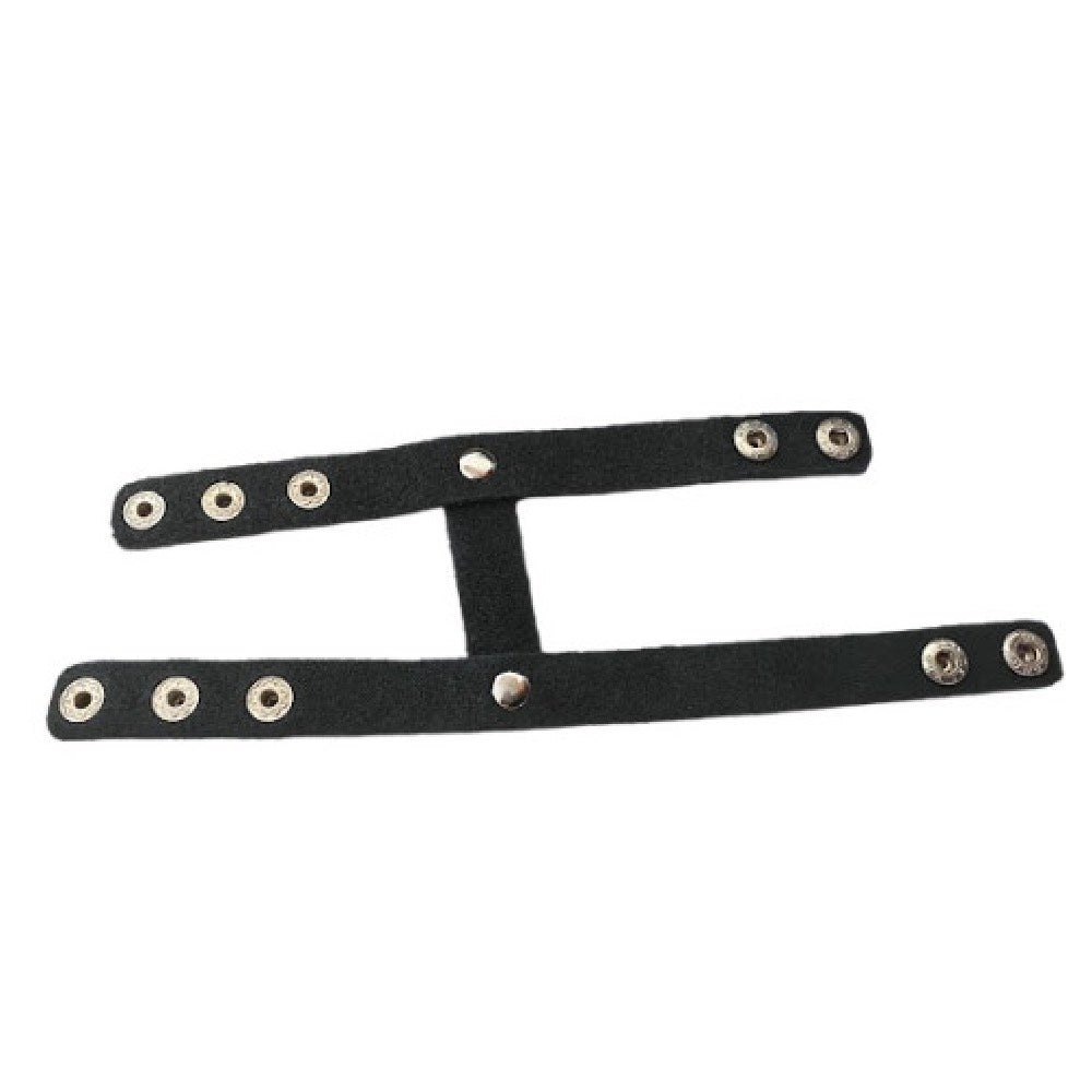 Naughty Toys black Dual leather cock and balls ring Δευτερεύουσα εικόνα προϊόντος