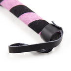 Naughty Toys Pink-Black Leather Flogger 26cm - image 4