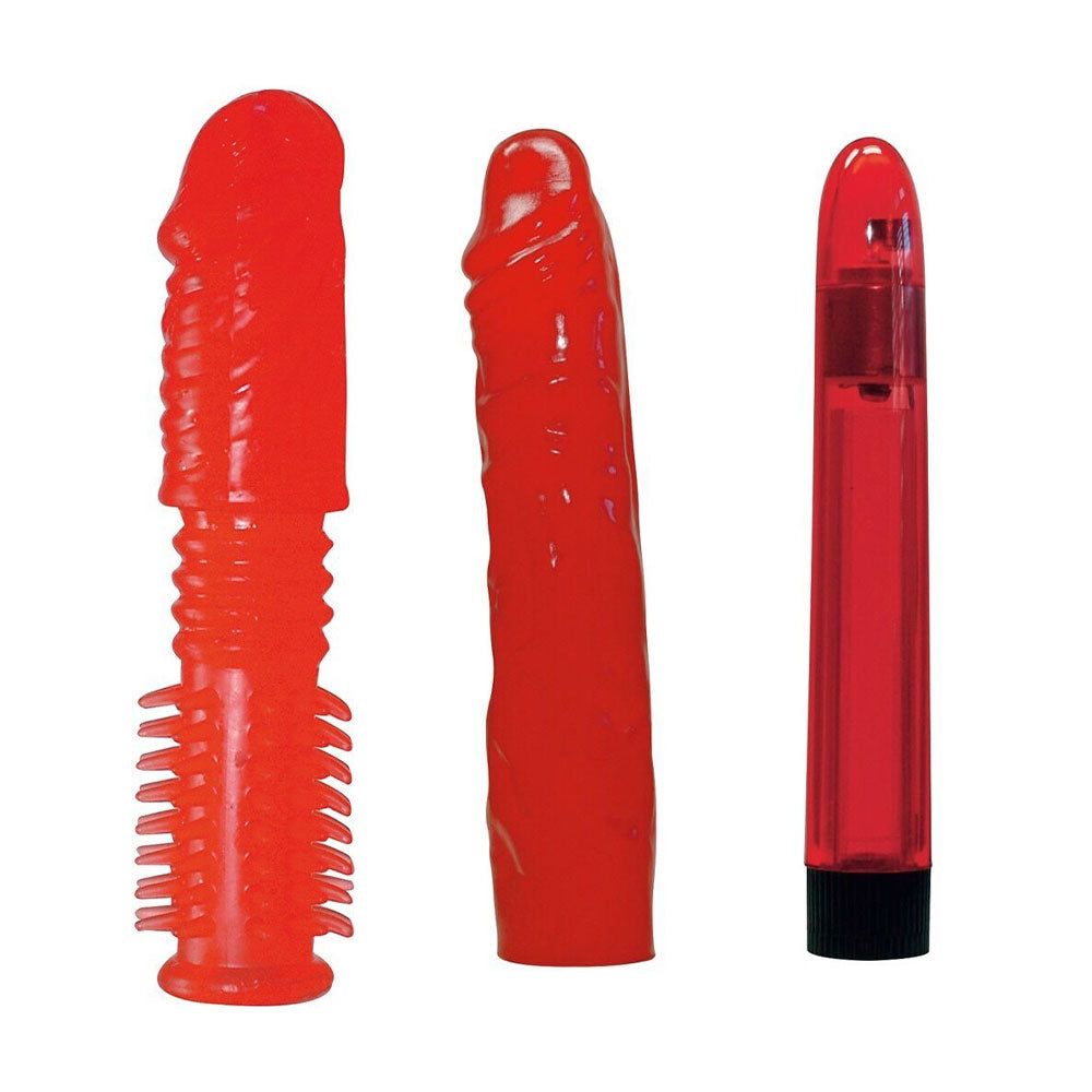 Red Roses complete set of vibrators