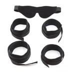 Naughty Toys Restraint 3 Piece Set Blindfold Anklecuffs and Wristcuffs