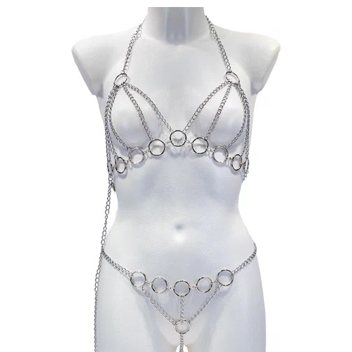 NAUGHTY TOYS Dreamgirl Metal Chain costume 2Pcs
