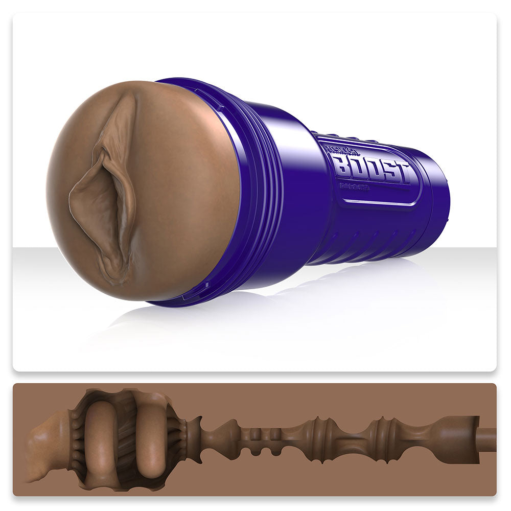 Fleshlight Boost Bang Medium Dark Flesh Masturbator