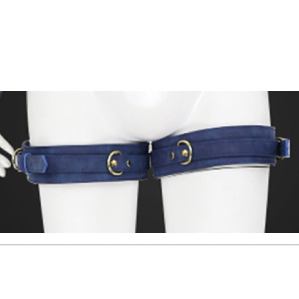 Naughty Toys Leather Leg thigh Garter Blue