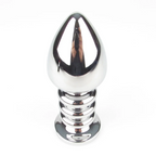 Naughty Toys Ribbed Steel Purple Jeweled Plug LARGE - image 5
