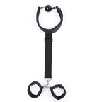 Naughty Toys Neoprene Gag with Hand Cuffs - image 2
