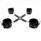 Naughty Toys Fur Wrist Ankle Cuffs with Hog Tie