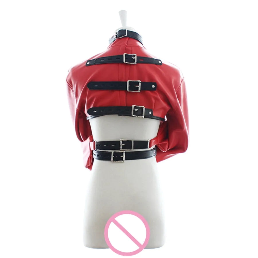 Naughty Toys Bondage Premium Red and Black Straitjacket - image 2