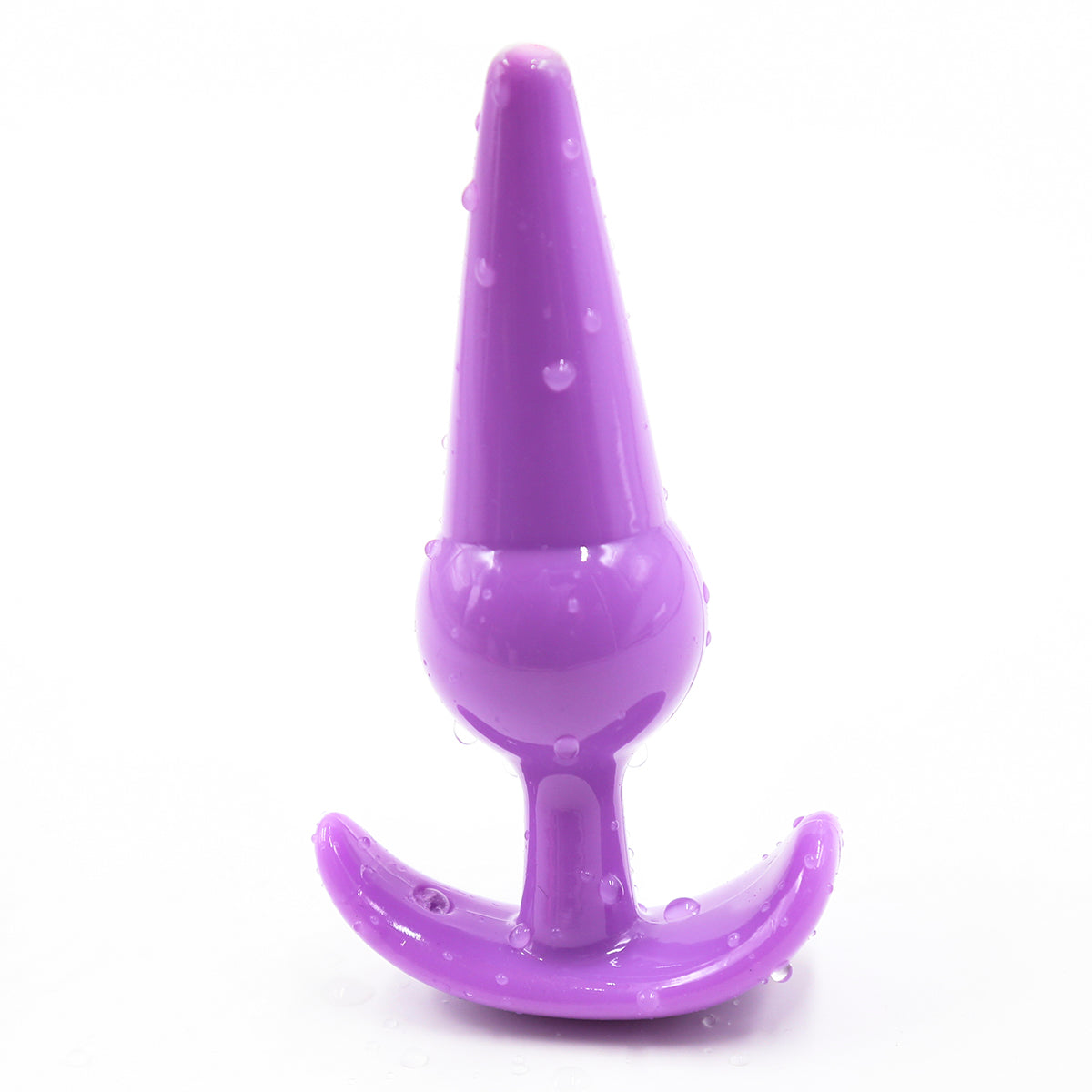 Naughty Toys Medium Purple conical jelly anal plug Δευτερεύουσα εικόνα προϊόντος
