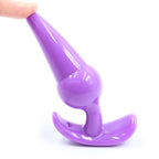Naughty Toys Medium Purple conical jelly anal plug - image 3