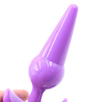 Naughty Toys Medium Purple conical jelly anal plug - image 4