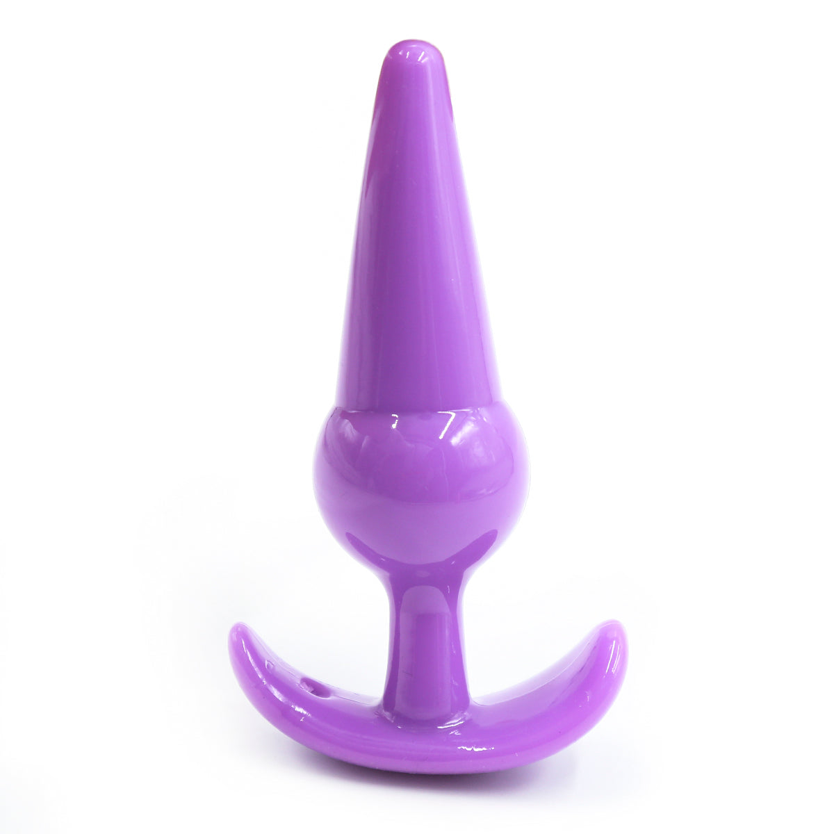 Naughty Toys Medium Purple conical jelly anal plug - image 7
