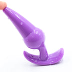 Naughty Toys Medium Purple conical jelly anal plug