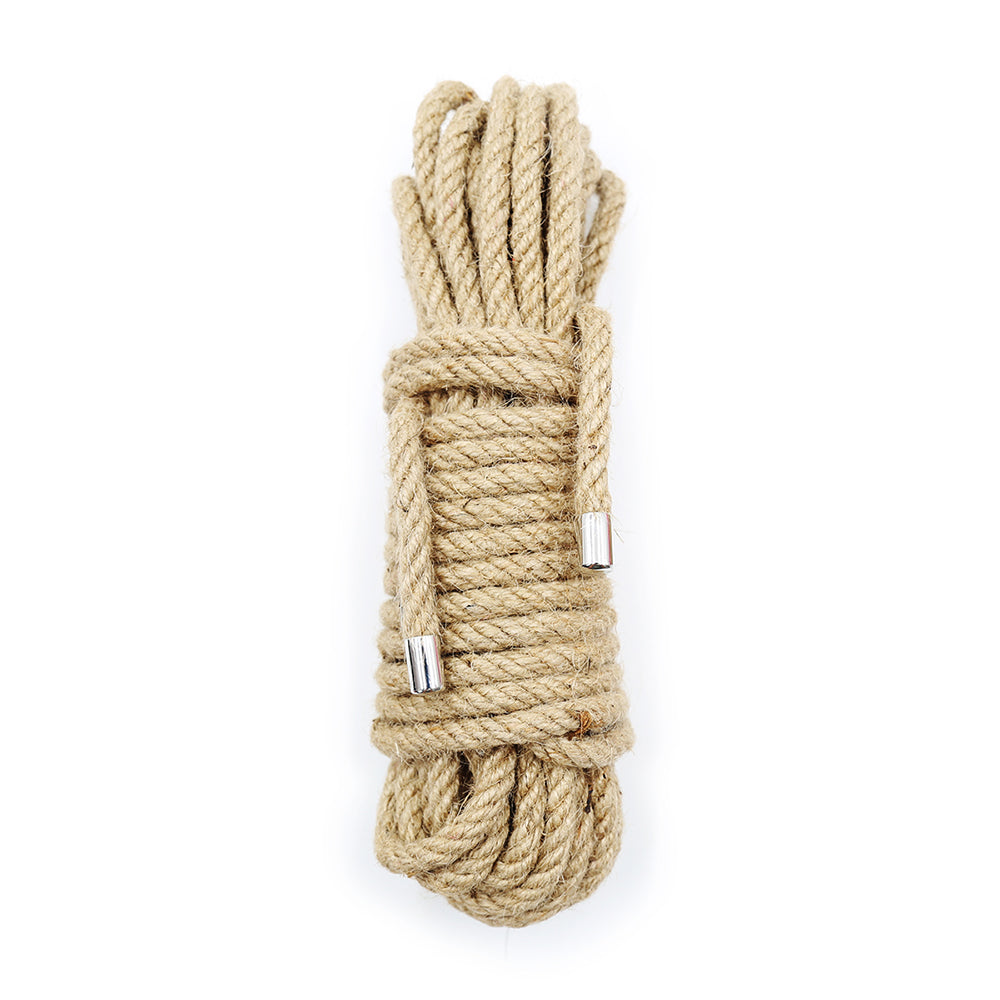 NAUGHTY TOYS Natural hemp BDSM rope with metal ends 5 meters Δευτερεύουσα εικόνα προϊόντος
