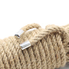 NAUGHTY TOYS Natural hemp BDSM rope with metal ends 10 meters - image 3