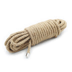 NAUGHTY TOYS Natural hemp BDSM rope with metal ends 10 meters