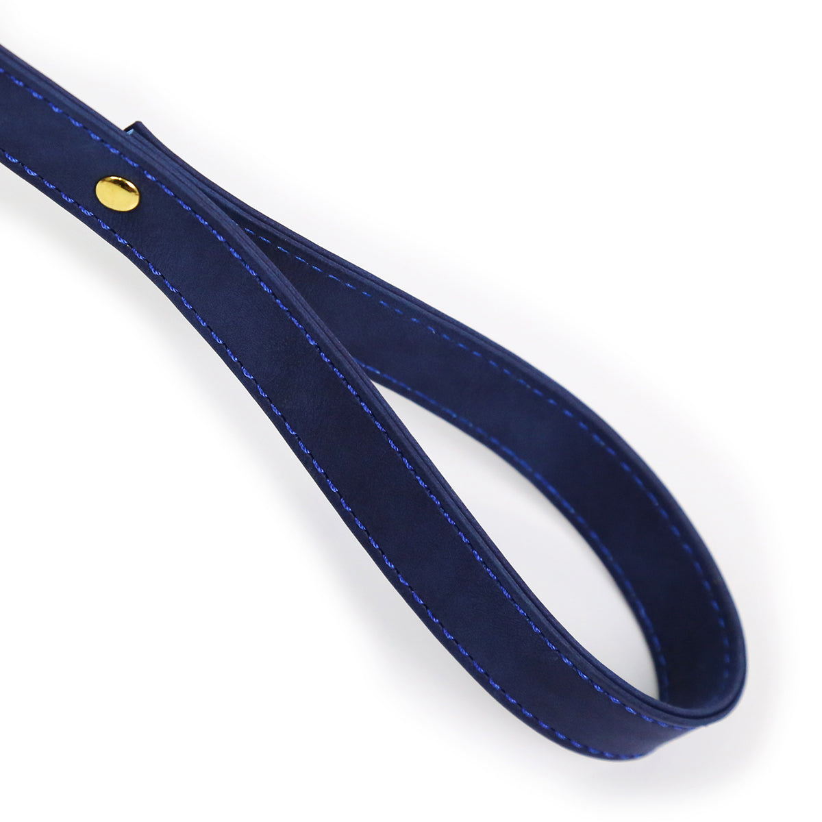 NAUGHTY TOYS fetish light blue leather collar with leash - image 4