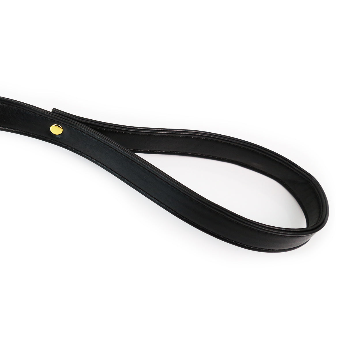 NAUGHTY TOYS fetish light black leather collar with leash - image 4