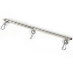 NAUGHTY TOYS Fetish restraint spreader metal bar with 3 hooks