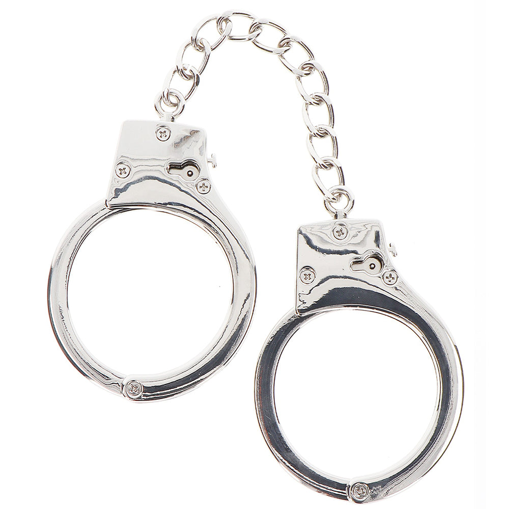 NAUGHTY TOYS Zinc Alloy silver plated heavy bondage police cuffs Δευτερεύουσα εικόνα προϊόντος