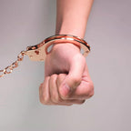 NAUGHTY TOYS Zinc Alloy rose-gold plated heavy bondage police cuffs - image 3