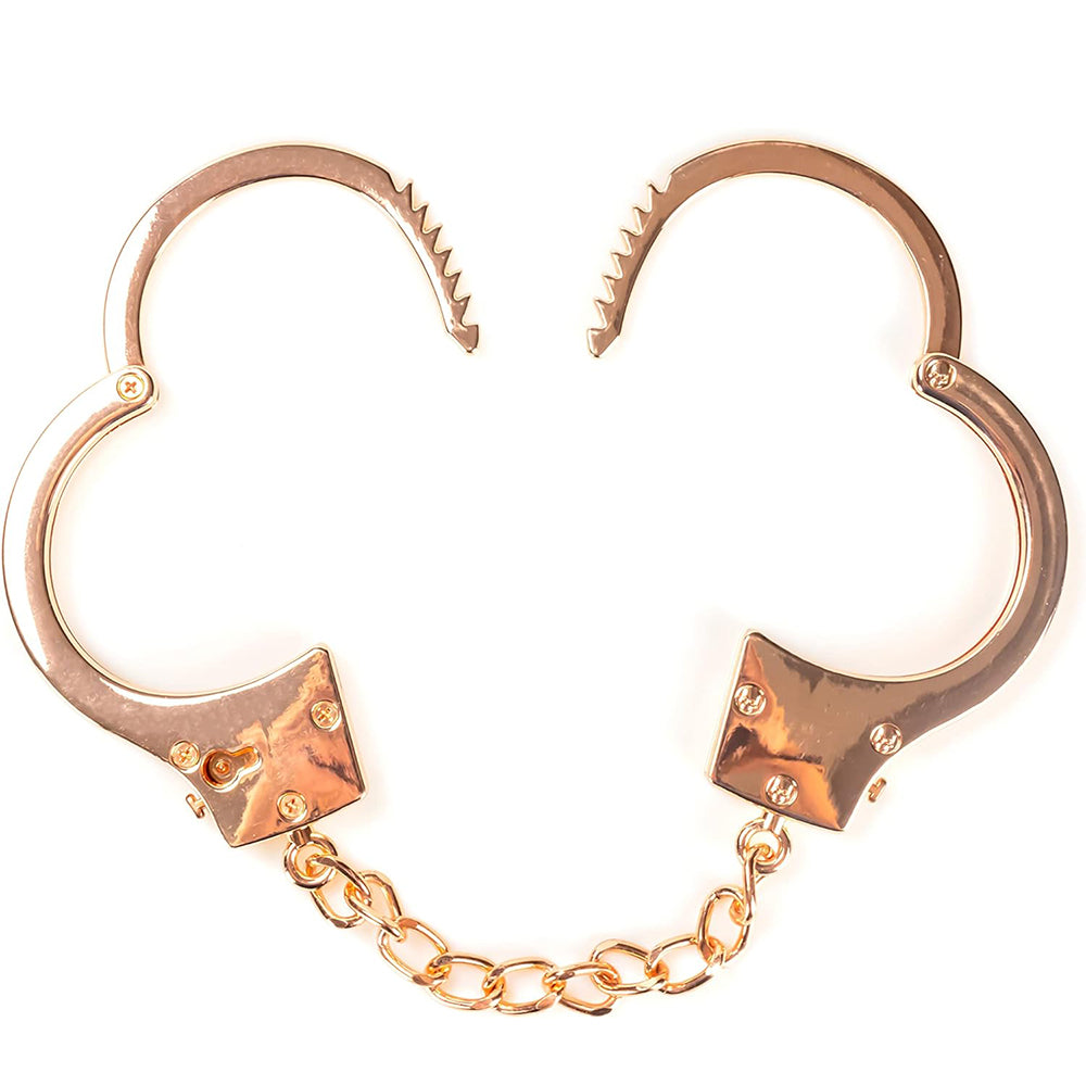 NAUGHTY TOYS Zinc Alloy rose-gold plated heavy bondage police cuffs - image 4