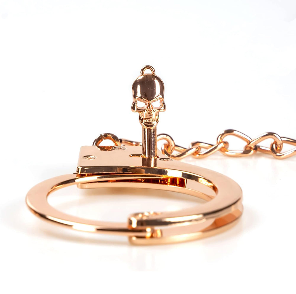 NAUGHTY TOYS Zinc Alloy rose-gold plated heavy bondage police cuffs - image 5