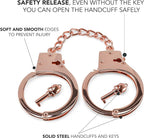NAUGHTY TOYS Zinc Alloy rose-gold plated heavy bondage police cuffs - image 2