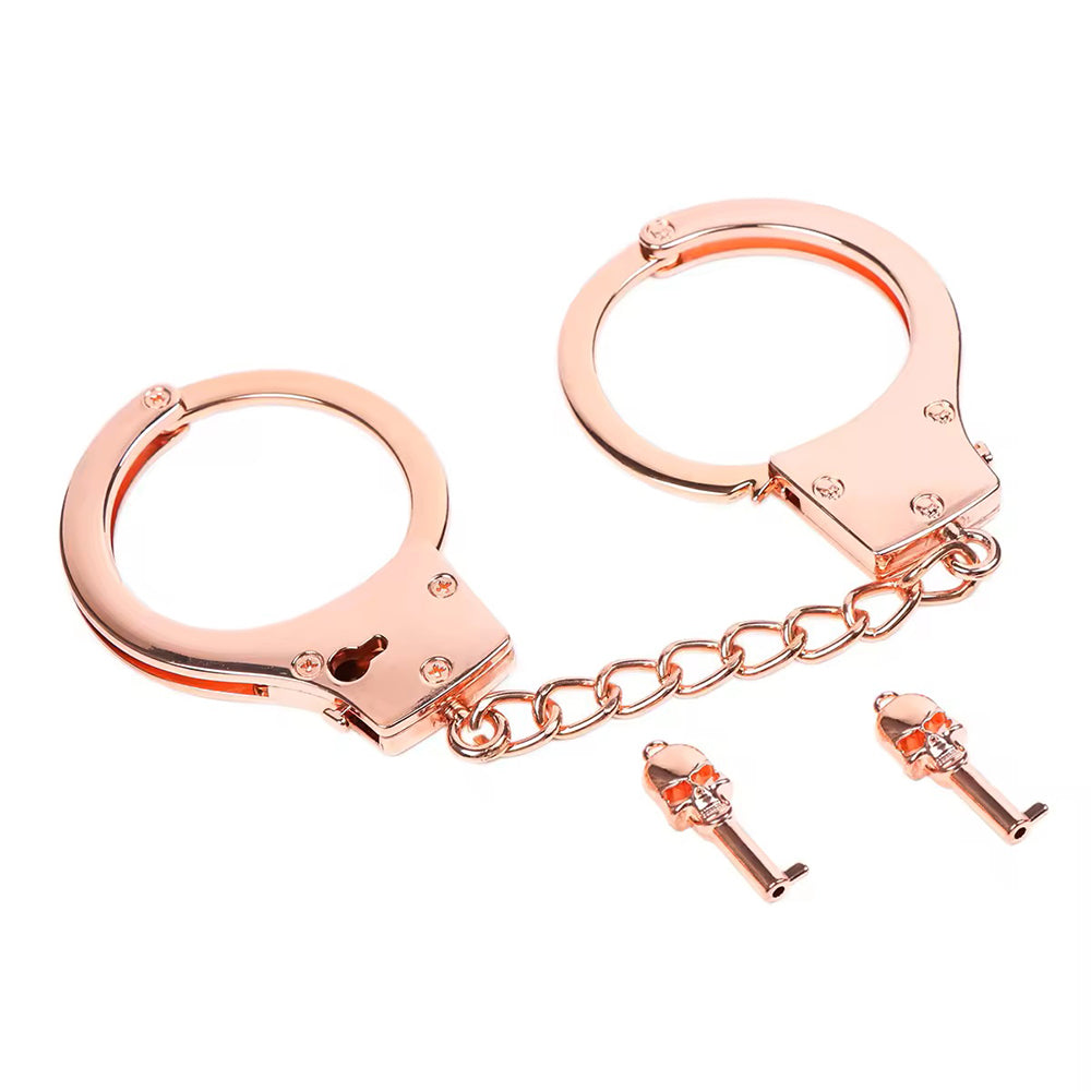 NAUGHTY TOYS Zinc Alloy rose-gold plated heavy bondage police cuffs - image 7