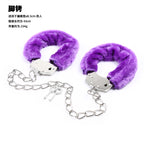 Naughty Toys Purple Furry Ankle fetish play handcuffs - image 4