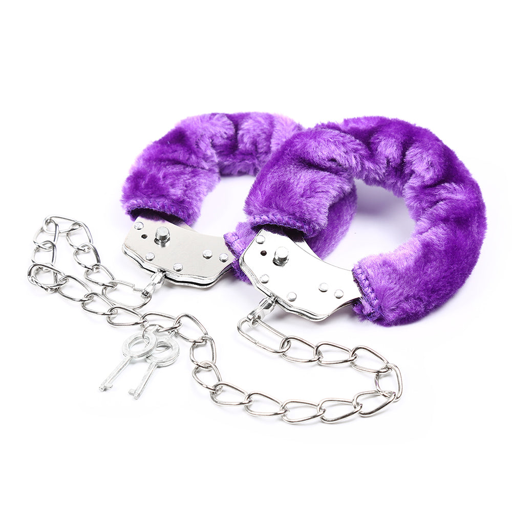 Naughty Toys Purple Furry Ankle fetish play handcuffs - image 8