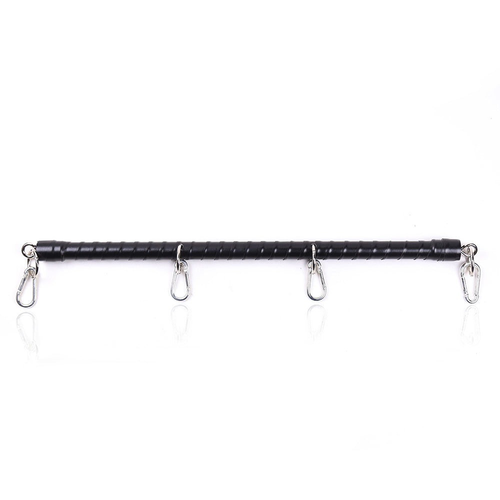 NAUGHTY TOYS Black Bondage Spreader Bar Pu wrapped 50 cm
