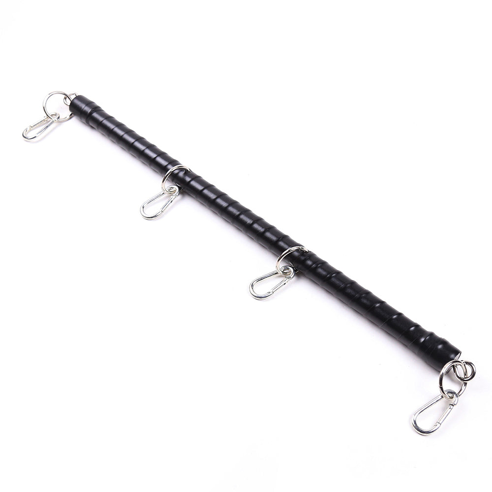 NAUGHTY TOYS Black Bondage Spreader Bar Pu wrapped 50 cm - image 2