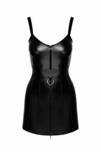Noir Handmade Starlet wetlook minidress with ring belt
