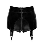 Noir Handmade Glam suspender wetlook and vinyl shorts