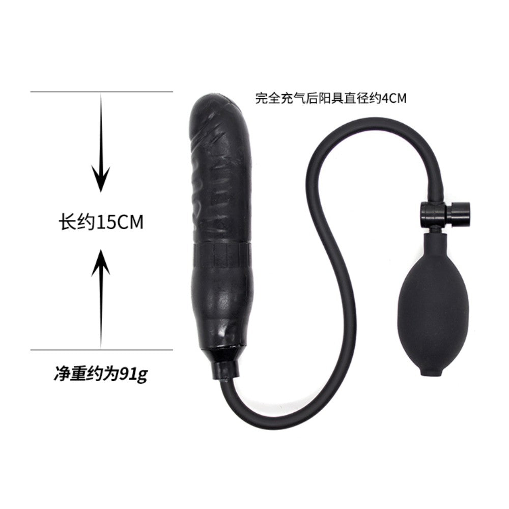 NAUGHTY TOYS inflatable Ass black plug dildo 15 cm - image 7