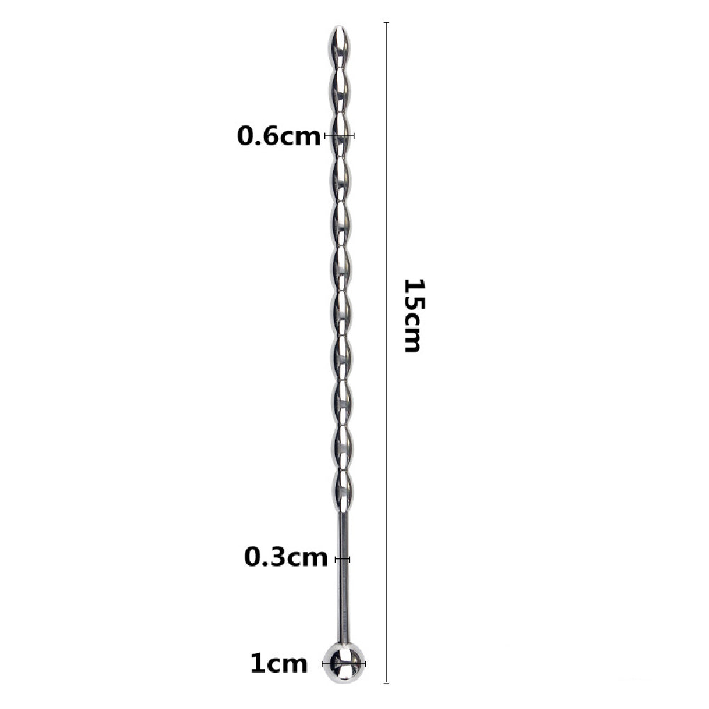 NAUGHTY TOYS metal urethral multi beads dilator 5.8 mm