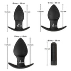 BLACK VELVETS 3 Butt plug set with vibro bullet - image 4