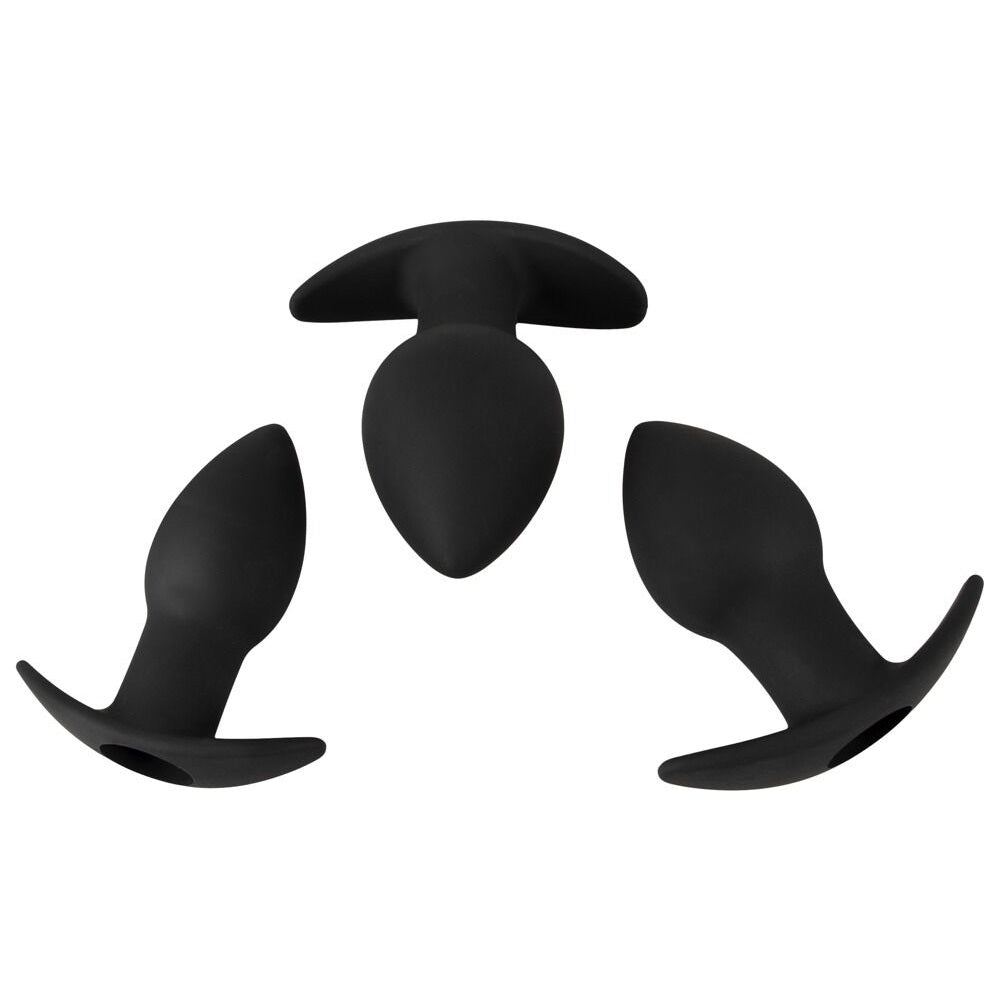 BLACK VELVETS 3 Butt plug set with vibro bullet - image 6