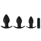 BLACK VELVETS 3 Butt plug set with vibro bullet - image 9